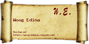 Woog Edina névjegykártya